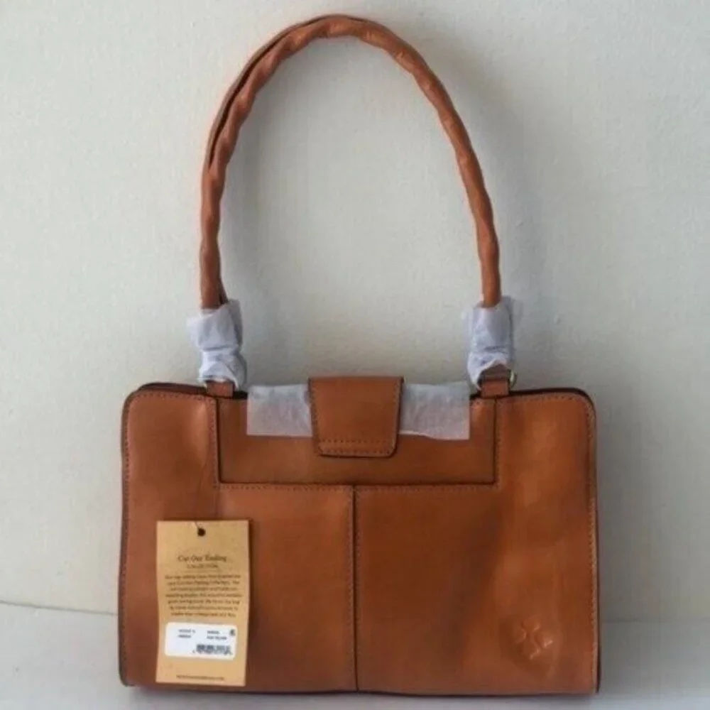 Patricia Nash Handbag Cut Out Rosina Artisan Sun Yellow Leather Shoulder Purse
